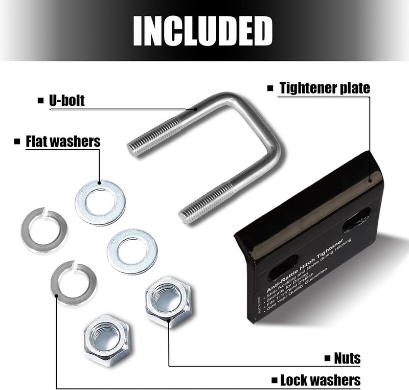 BIG RED Hitch Tightener and Heavy Duty Anti-Rattle Stabilizer: Made of Carbon Steel for 1.25" and 2" Hitches, Reduces Movement,Trailer Hitch Accessories - Image 2